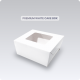 Premium White Square Cake Box (With Lam)  With Window